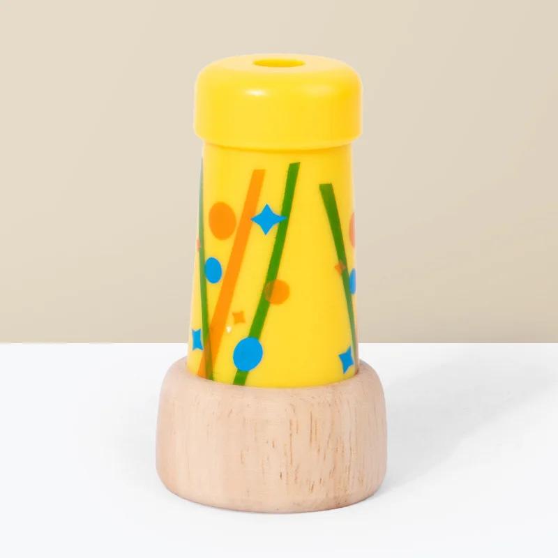 Non-Toxic Wooden Magical Mini Kaleidoscope Toys Bee Eye Effect Polygon Prism Children Learning Early Educational Toy For Kids Puzzle Games