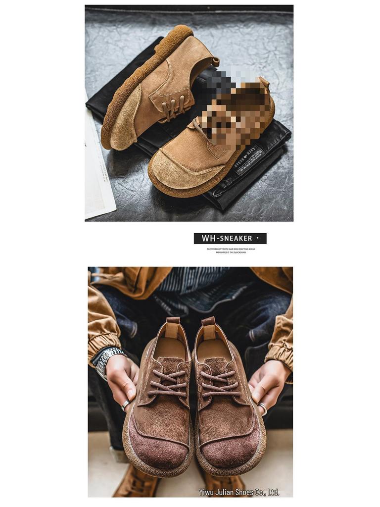 Men's Top Grain Leather Casual Shoes - 2025 Summer Edition, Big Toe Genuine Leather, Breathable Non-slip Soft Sole.