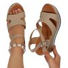 Fashion Fashion Cross Strap Wedge Sandals Women Summer Beach Non Slip Thick Bottom Sandals Woman Buckle Strap Chunky Platform Sandalias