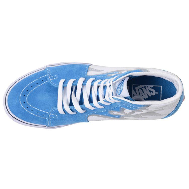 Vans Sk8 Canvas Lightweight Breathable High-Top Skate Shoes Unisex Sneakers Sky-Blue VN0A4U3CXF0