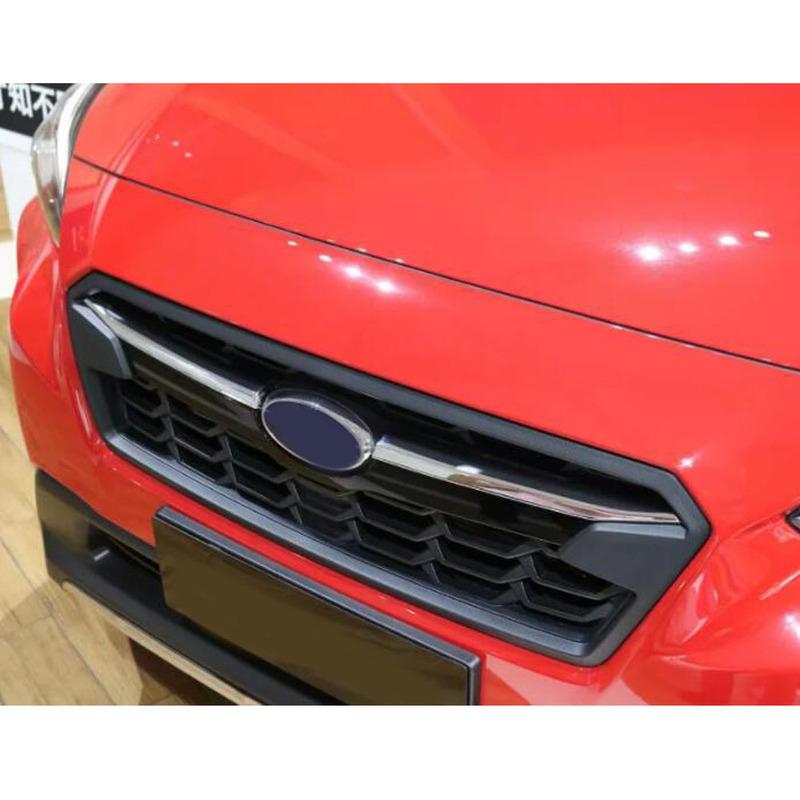 For SUBARU XV 2018     Styling Body Protect Detector ABS Chrome Trim Front Up Head Grid Grill Grille Panel 2pcs