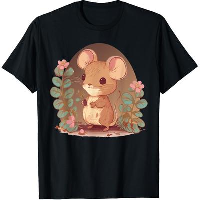 Cottagecore Mouse Cute Floral Pet Mice Lovers T-Shirt
