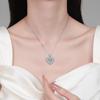 Yin Baichuan S925 Sterling Silver Moissanite Heart Necklace: Elegant, Luxurious, and Versatile Pendant for Women.