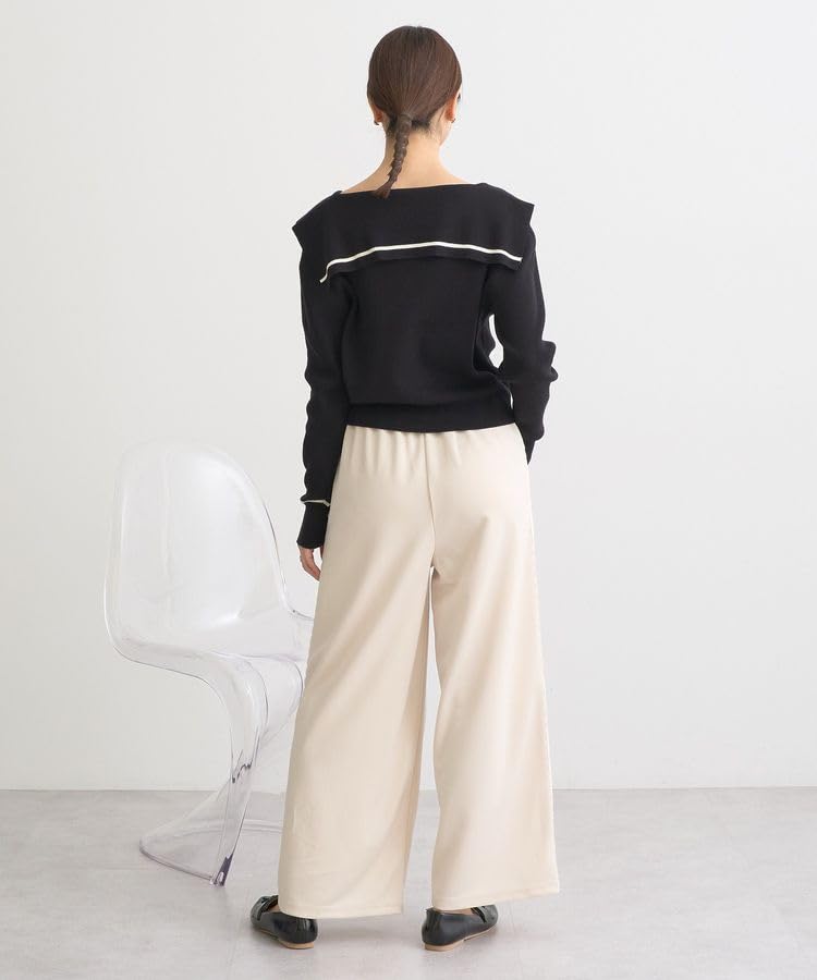 Earth Music Ecology Big Collar Black & Women's Cardigan, 01000253700,