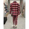 Triumph 100  Cotton London Check Pajama Set Red  Tdmpj812tdwpj812rd 