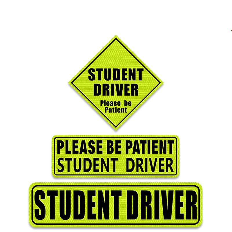 

Student+Driver Novice Internship Driver Car Stickers Car Reflective Magnetic Suction Stickers Exclusive one