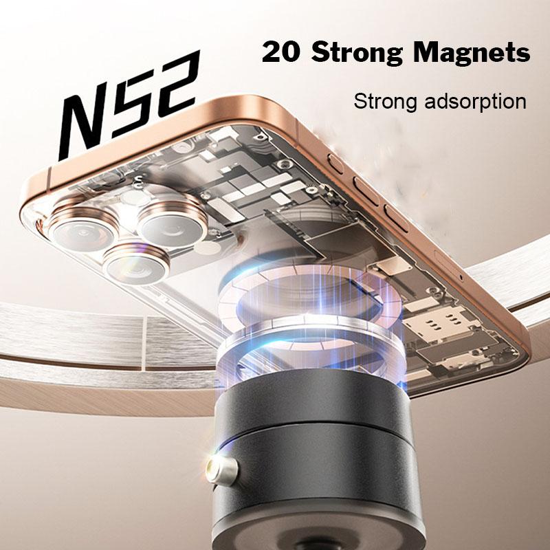 Suport magnetic mini pentru telefon auto, suport pentru telefon cu ventuză puternică, pliabil, cu rotație, cu placă magnetică de atracție