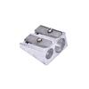 3Pcs Metal Pencil Pens Sharpeners Two Hole For Home Schools Offices Children Jb