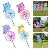 Child Friendly Owl Animal Windmill Outdoor Decoration Whirling Motion Toy Plastic Fabric Easy Install Yard Landscape Art