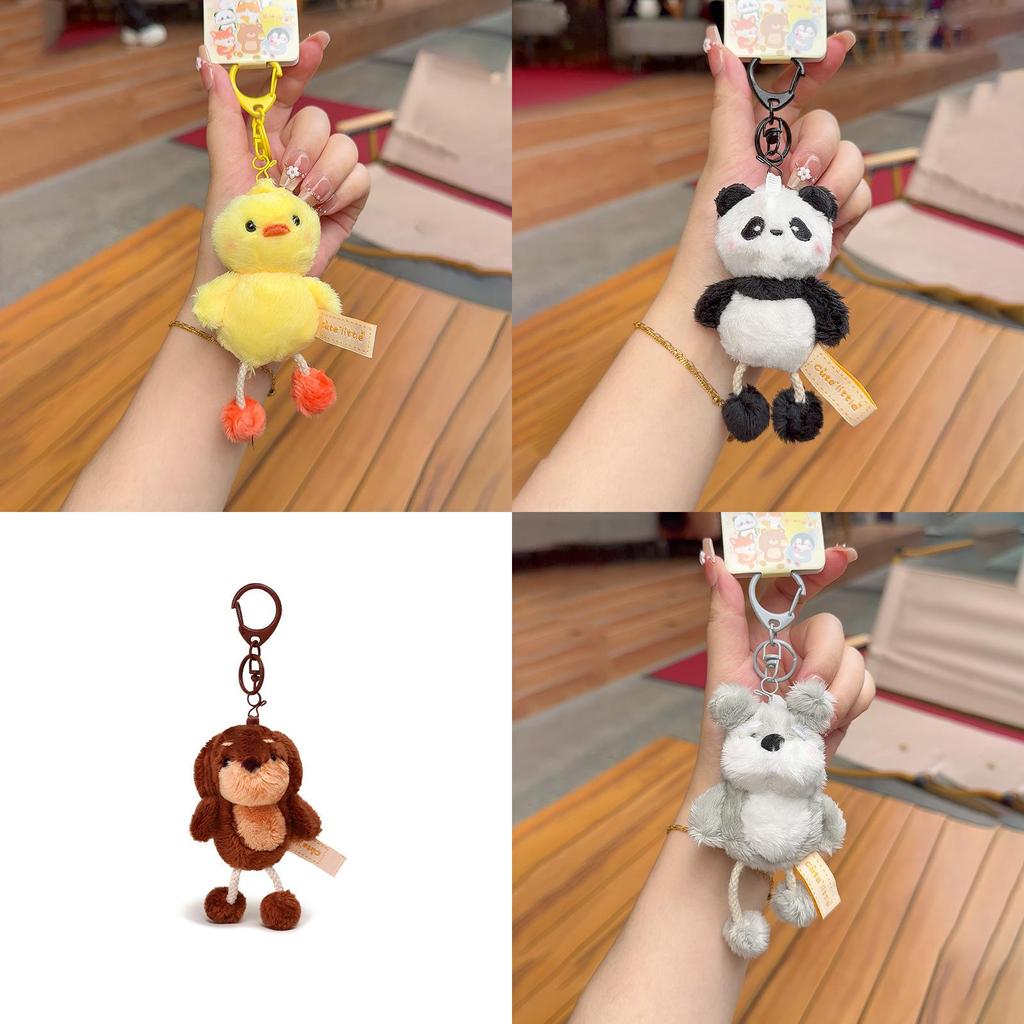 Rabbit Penguin Duck Bear Plush Keychain With Pull Out Legs For Bag Decoration And Gift