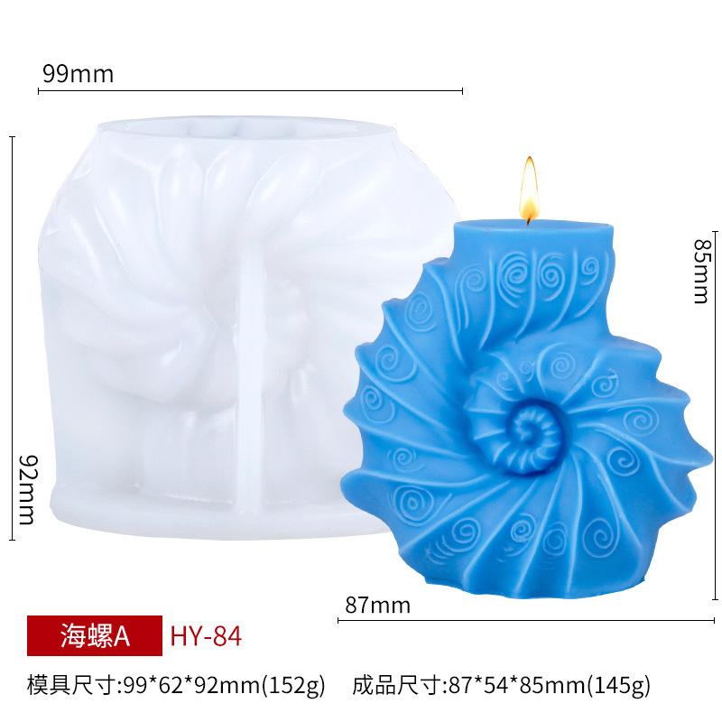 Silicone Mold For Conch Shaped Aroma Candle DIY Ocean Scented Stone Making Tool