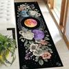Gothic Witchcraft Runner Rug Moon Phase Floral Art Carpet For Hallway Luxury Bedroom Bedside Kitchen Office Long Floor Mat Gift