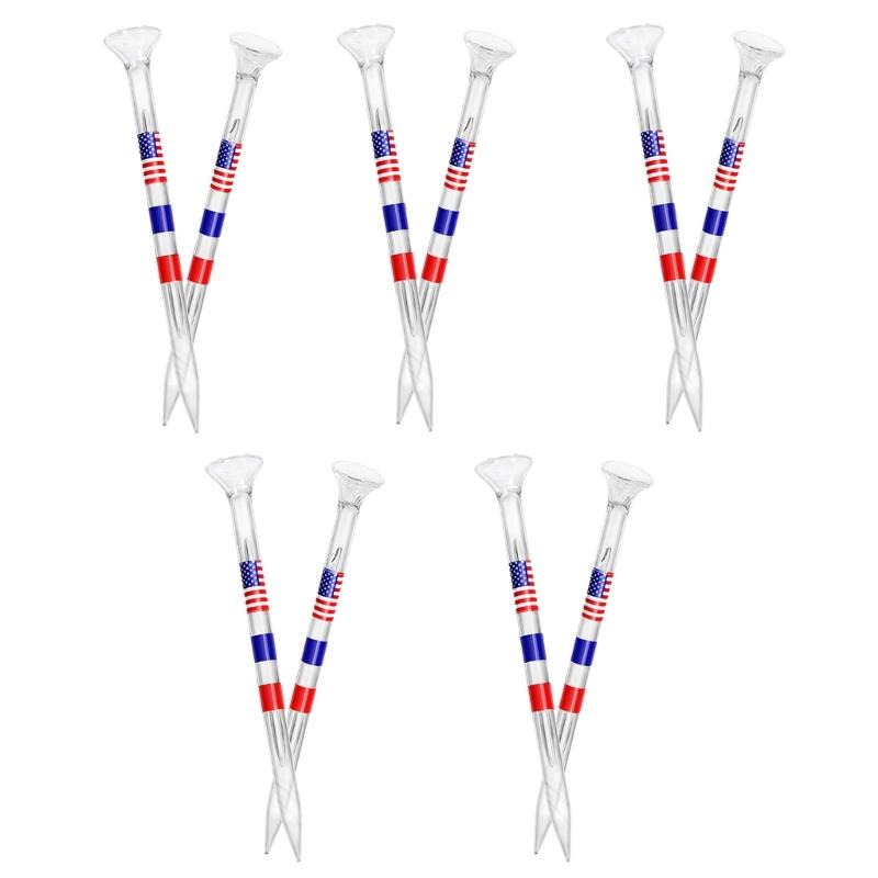 10/50 шт. Прочные пластиковые гольф-ти Длинные гольф-ти Разноцветные многоцветные ти для улучшения результатов и стабильности
