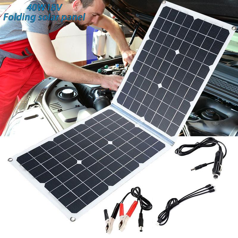 Faltbares Solarmodul Tragbares Solar-Faltmodul Geeignet für Camping, Mobiltelefone, Tablets und 5-18V-Geräte