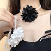 Stylish Double Layer Necklace Floral Choker Imitation Pearls Choker Vintage Neck Jewelry Elegant Flower Choker for Women