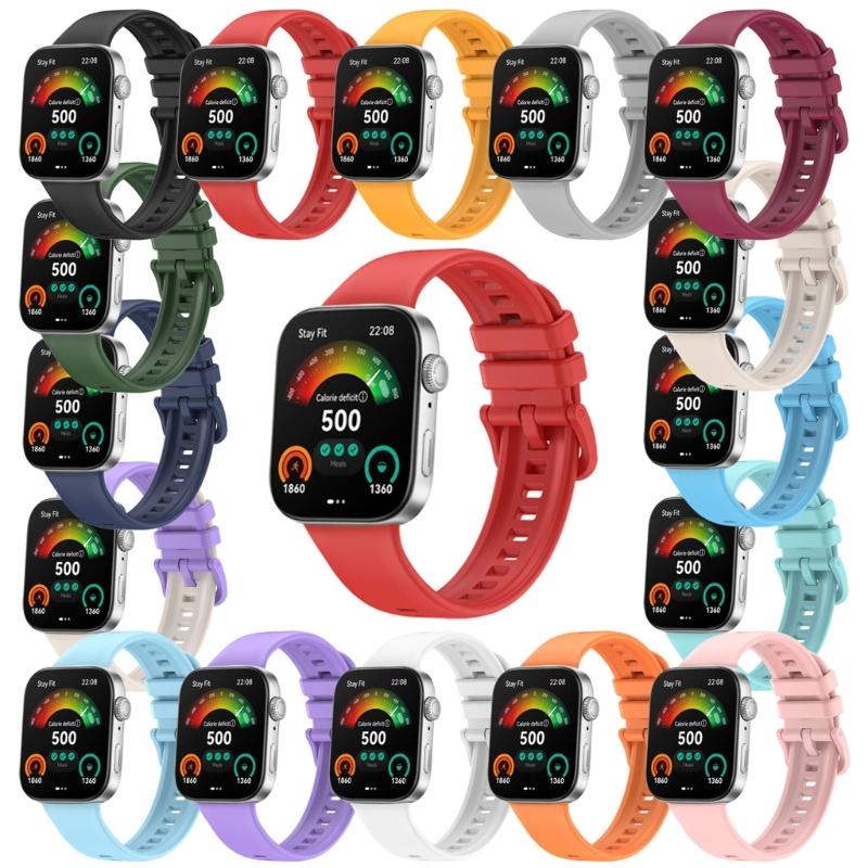 Upgrades Silicone Watch Band Flexible Silicone Watch Strap Stylish Silicone Watch Band Portable Strap for Watch fit3