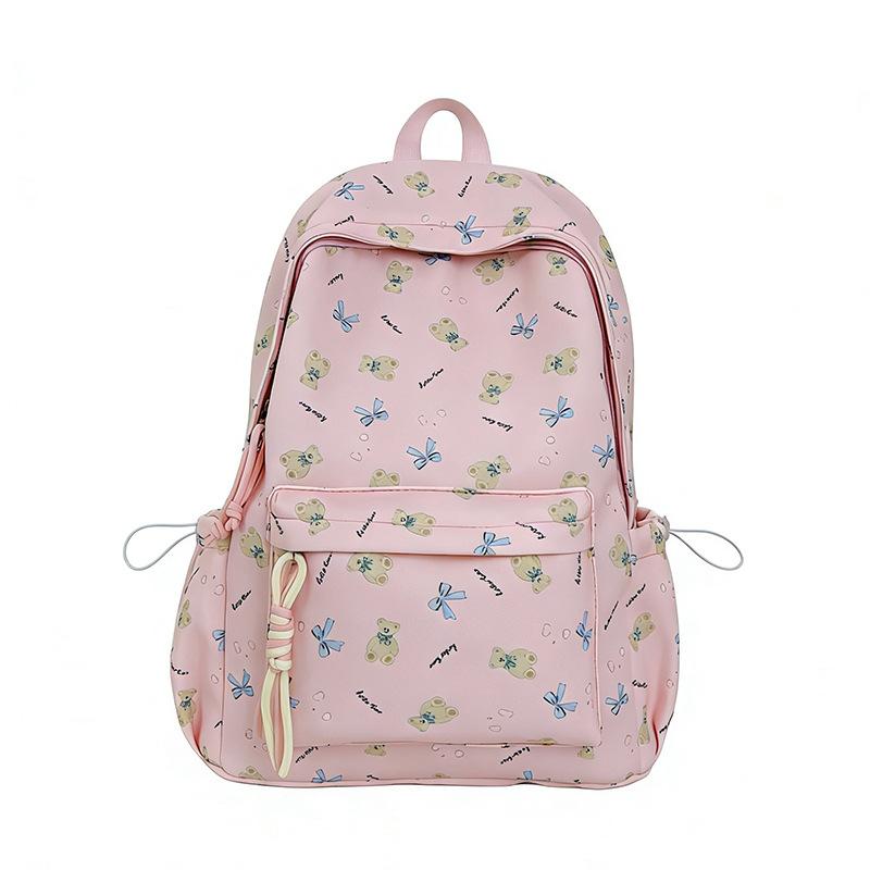 Schoolbag Korean girl style backpack 1011 summer floral small fresh lightweight large capacity schoolbag versatile casual backpack