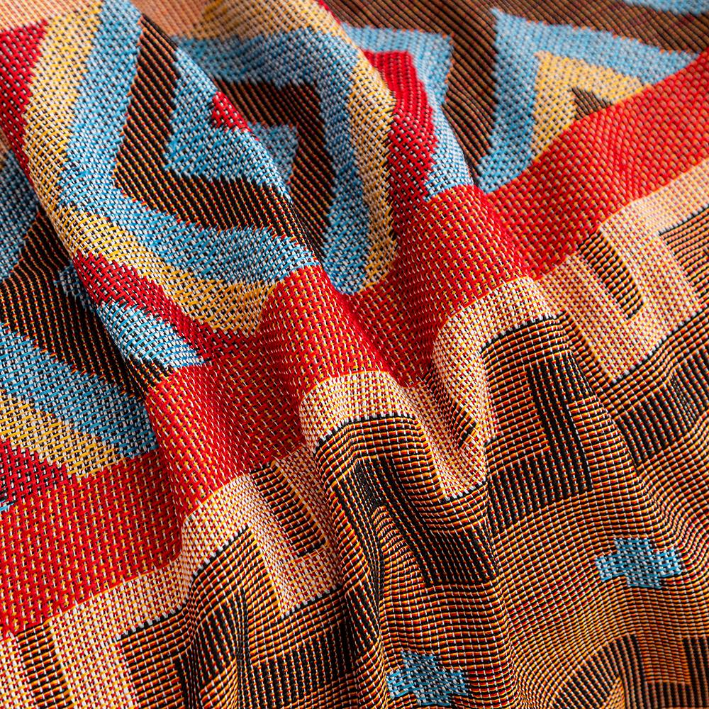 Azteken-Decke, Übergroße Boho-Kuscheldecke Sofabezug Doppelte Nutzung Picknickdecke Mit Quasten Sofa Bett Universell Dekorativ