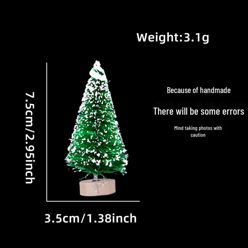 Schnee-beflockter Mini-Sisal-Weihnachtsbaum: Künstliche Weiße Zeder in verschiedenen Größen zur Dekoration von Mikrolandschaften