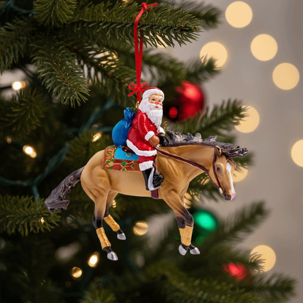 Kerstman Paard Kerst Hangend Hanger Acryl 2D Plat Auto Paard Hanger Tas Bedels Nieuwjaarsgeschenk Kerstboom Ornament