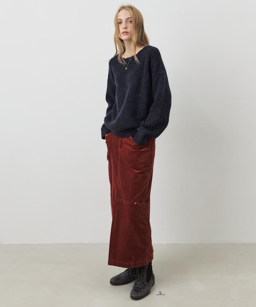 City Breeze Corduroy Utility Skirt_Burgundy