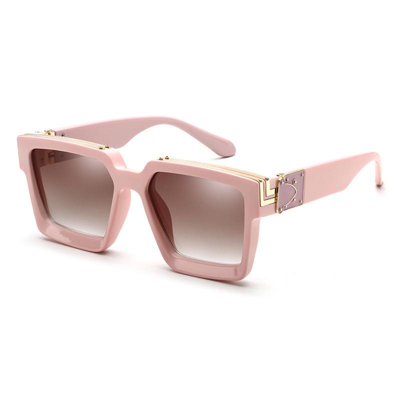Fashion Luxury Oversized Square Sunglasses UV400 Protection Shield Big Frame For Women Men Classic Design