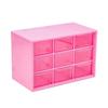 Ins Nine-grids Storage Box Dustproof Drawer Type Box Desktop Stationery Jewelry Cosmetics Storage With Lovely Stickers
