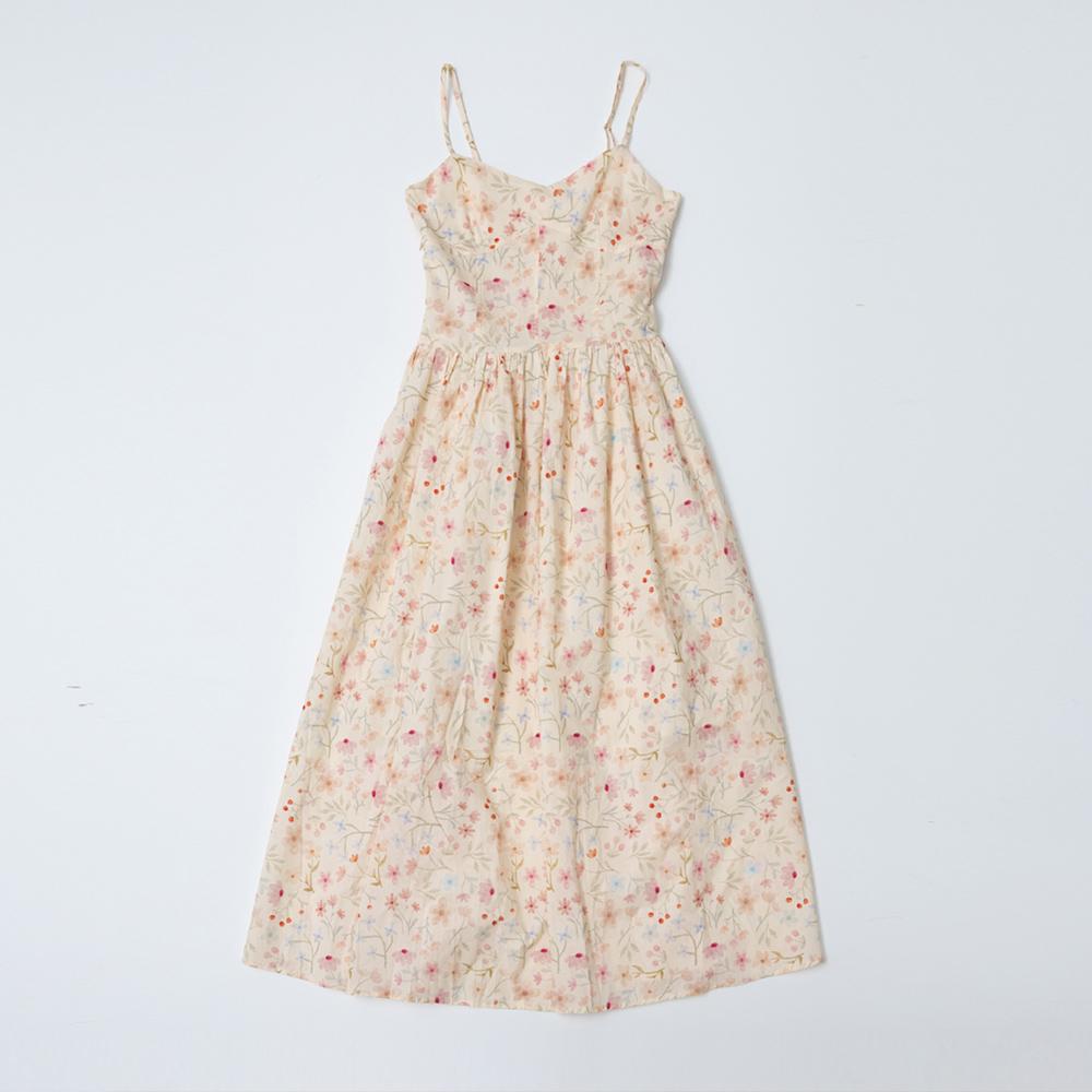 Deondeulob Dd_Sling Flower Dress_Cream