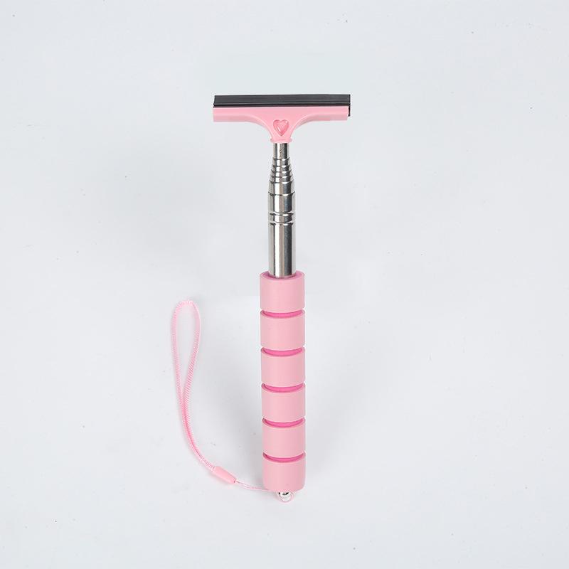 

Автомобильная щетка для мытья лобового стекла, водонепроницаемая, скребок, многофункциональное зеркало заднего вида, телескопический стеклоочиститель, мытье розовый