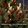 Pet Headband with Antlers Festive Headwear Soft for Pets
