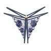 Lace Sexy Thong Ladies Cross Belt Ultra Thin Hollow Temptation Panties Open Crotch Pearl Cutout Thong