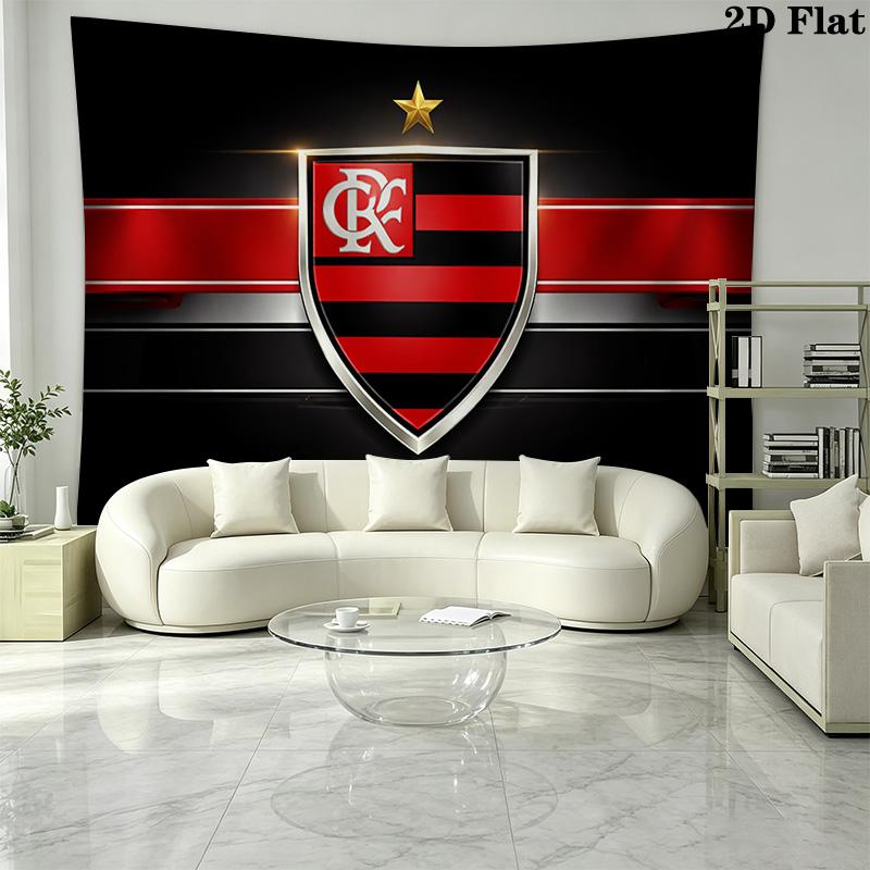 CR Flamengo Wall Tapestry Aesthetic Wall Hanging Printed Fabric Blanket Decorative Tapestries for Bedroom Living Room Home Decor