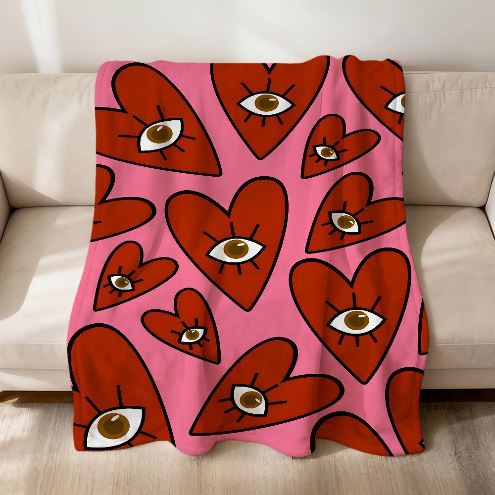 

fashion art Mexican m-Milagro hearts Flannel soft warm plush blanket sofa living room pet hogar bedroom gift home Car portable 75x90cm
