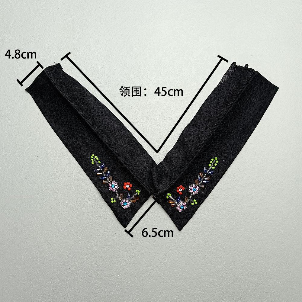 Outer Front Button-Up Shirt Collar Korean Version White Shirt Collar Versatile Hollow Lace Collar Fake Collar Niche Decorative Collar