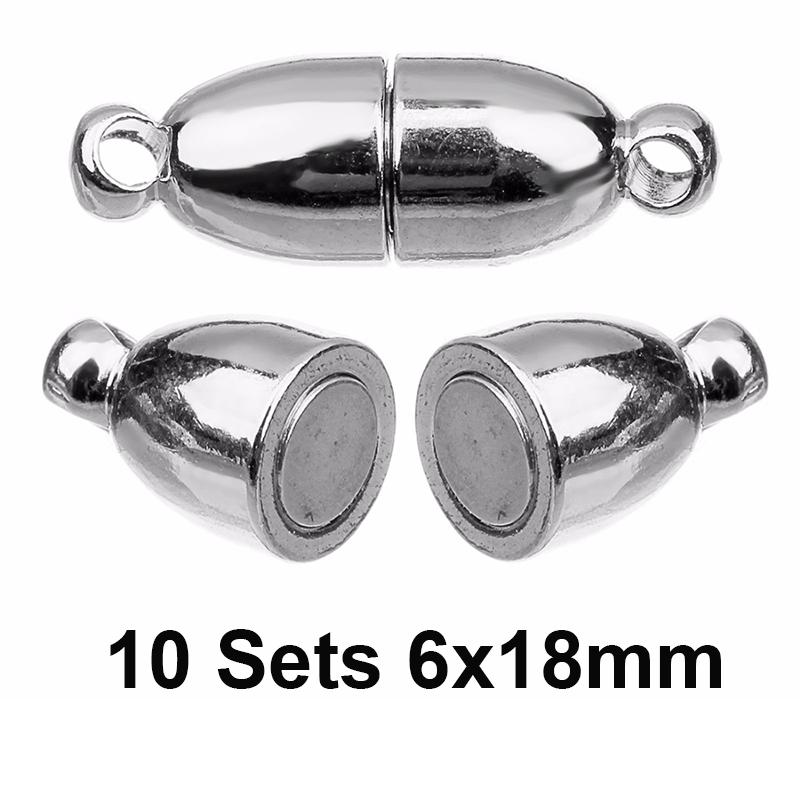 Louleur Round/Heart Strong Magnetic Clasps Magnet End Clasp Connectors for Jewelry Making DIY Bracelet Necklace Accessories