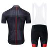 Unisex Cycling Jersey Set Short Sleeve Bib Shorts Breathable Moisture Wicking Bike Wear