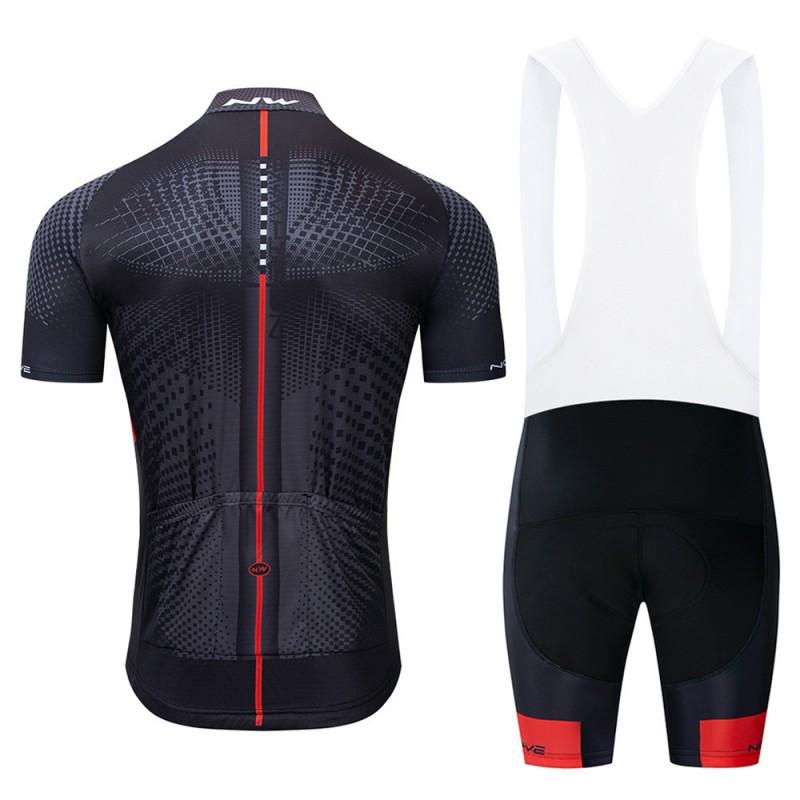 Unisex Cycling Jersey Set Short Sleeve Bib Shorts Breathable Moisture Wicking Bike Wear
