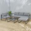 Wilsa Garden "Lima" Grey Aluminum Low Garden Lounge
