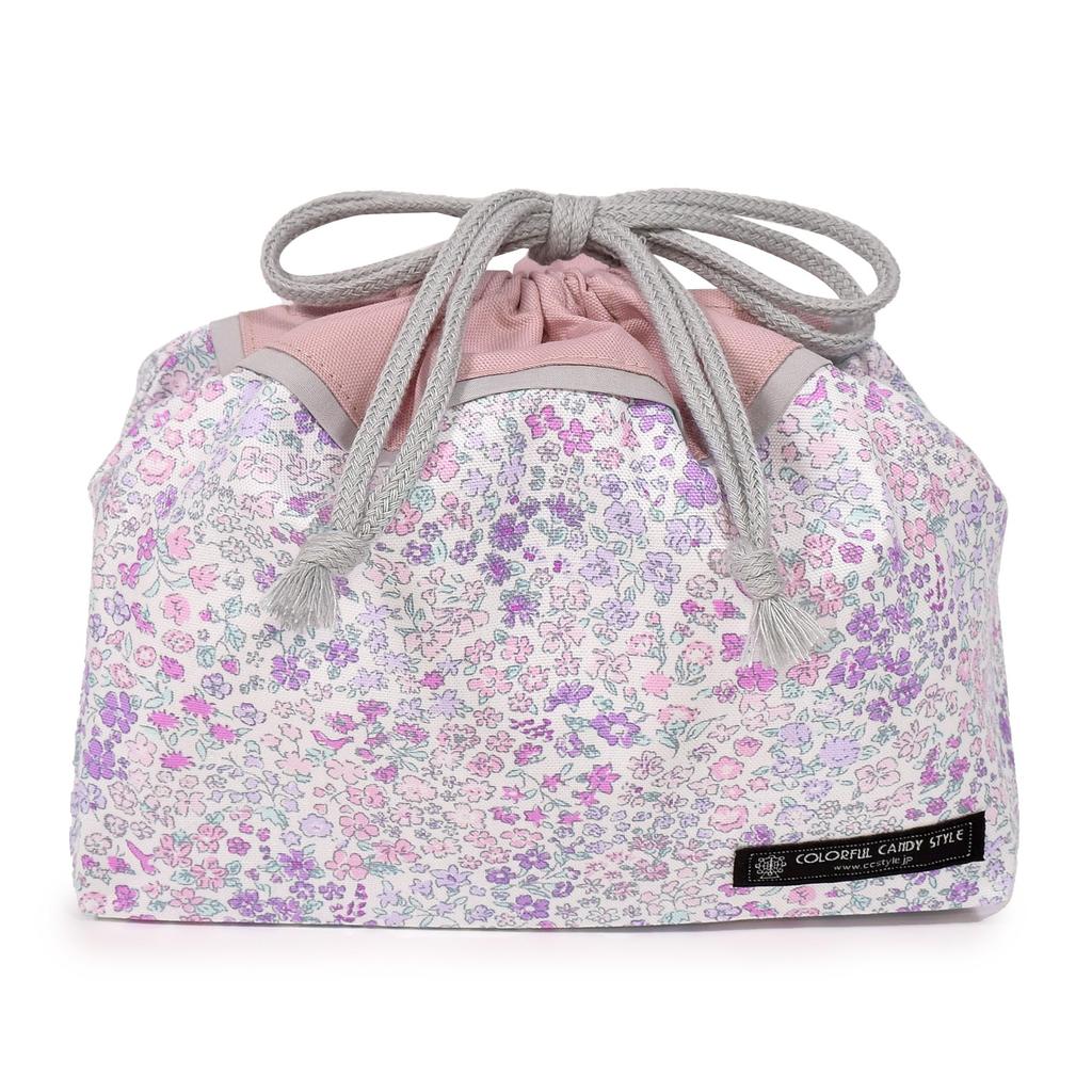 COLORFUL CANDY STYLE Drawstring Lunch Bags with Name Floral Set of Cute for Lunch Drawstring Lunch Lunch Lunch Kindergarten Lunch Toddler Lunch