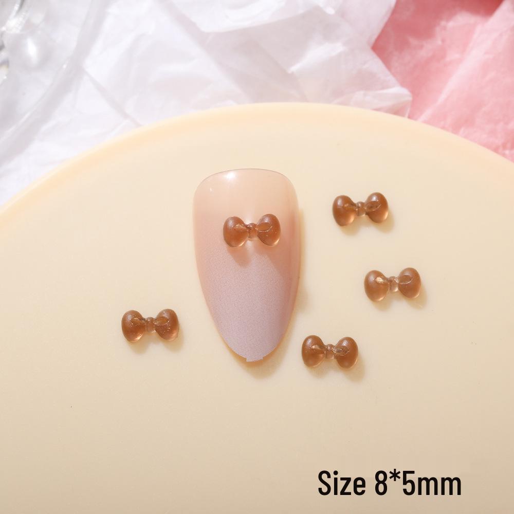 

Amber Brown Leopard Print Bow Cat Nail Art Accessories - Autumn/Winter Collection by Melaard.