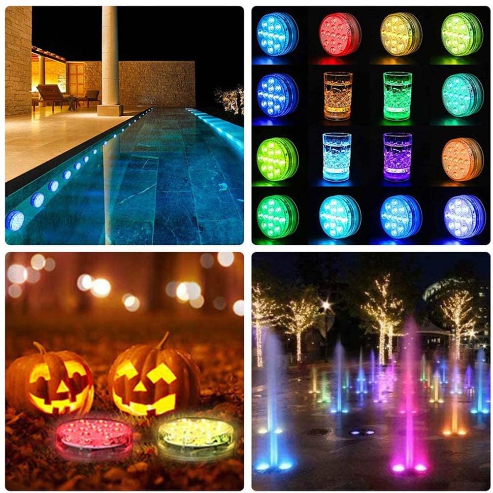 BigFox LED Diving Underwater 10 16 Colors Remote Control Battery No Wiring Suction Cup Waterproof Bath Fish Fish Underwater Landscape Stylish 2 Remote