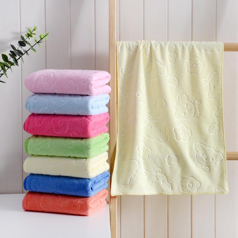 

Толстые тисненые полотенца: Впитывающие мочалки для взрослых и детей, для сушки волос и уборки 350g Towel 35*75cm бежевый