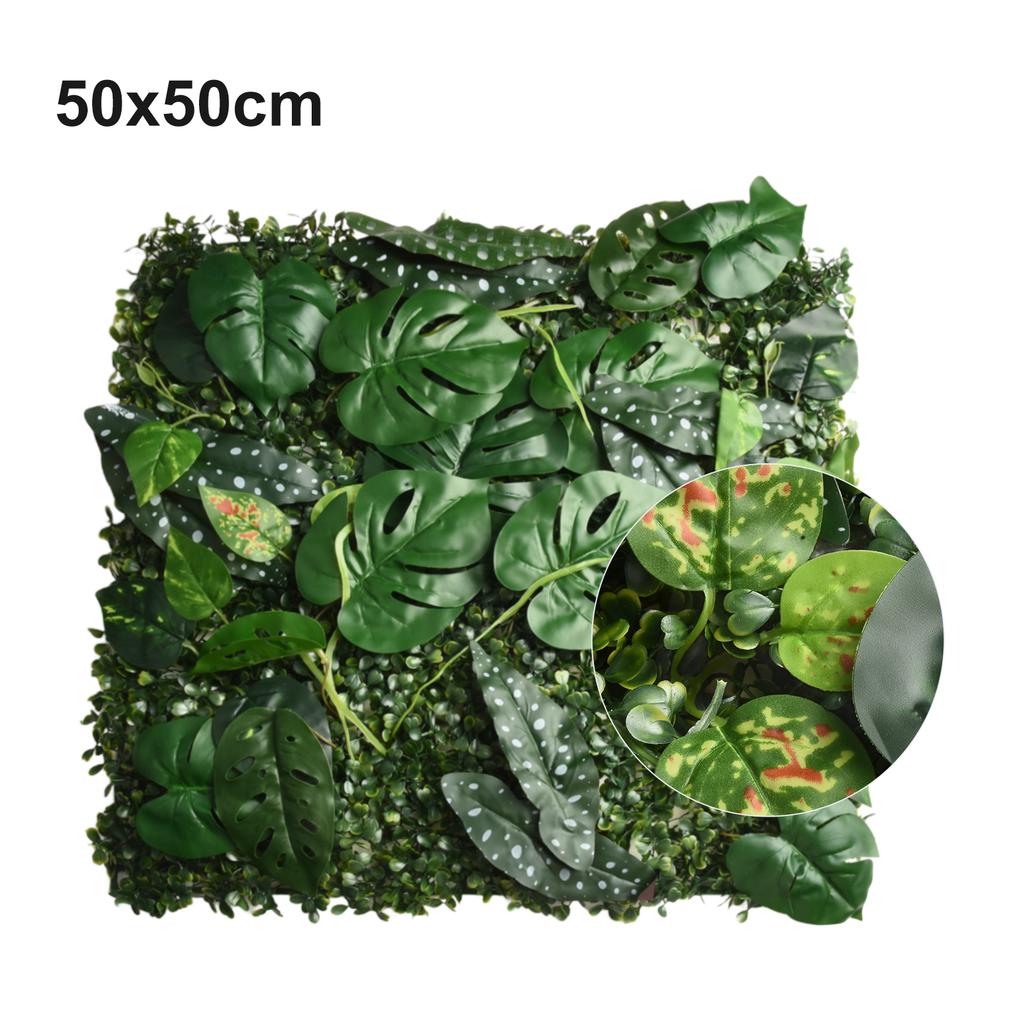 Planting Wall Artificial Plants Simulation Lawn Artificial Turf 50*50cm Accessories Decor Green Plastic Square
