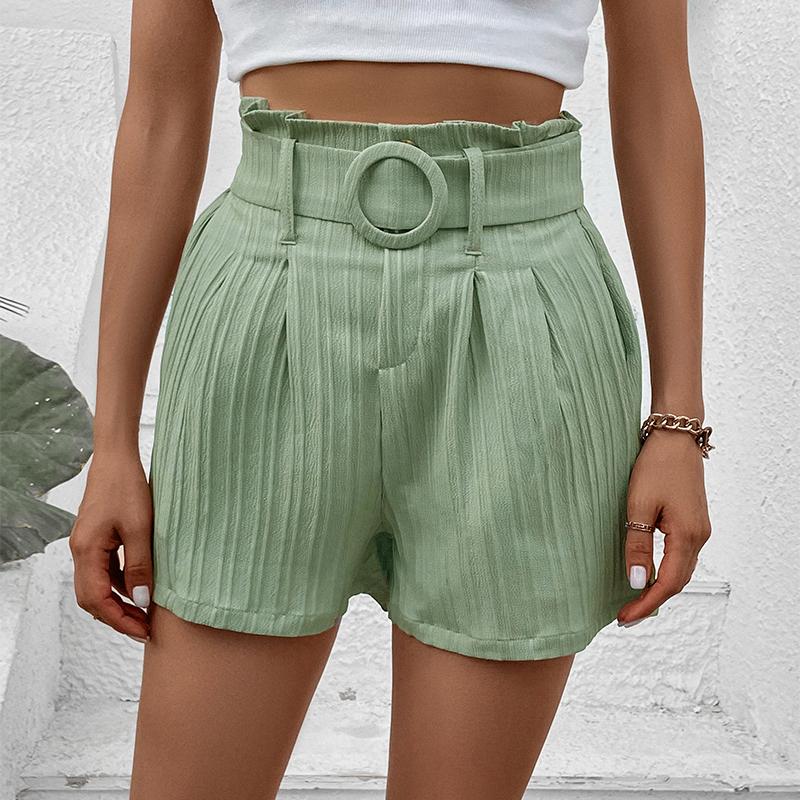 YYFS Dámské módní šortky s jednobarevným potiskem pro volný čas