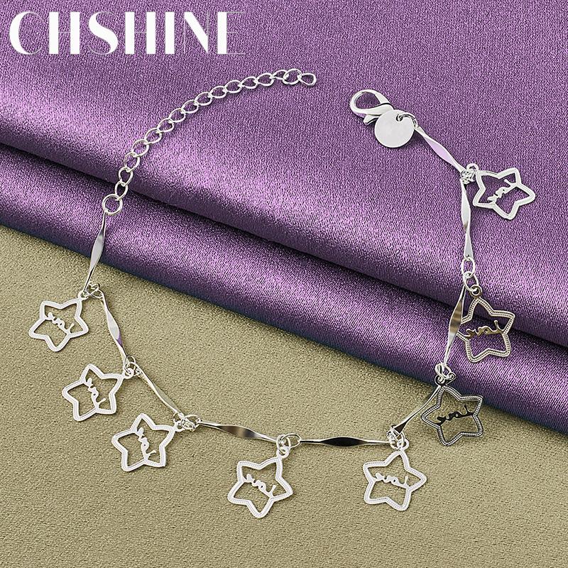 CHSHINE New 925 Sterling Silver Stars Charm Bracelet For Women Lovers Wedding Party Fashion Jewelry