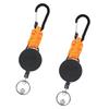 Retractable Keychains Badges Holder with 27.56inch Steel Retractable Cord Keychains Tool Steel Wire Rope Buckle Key Holder