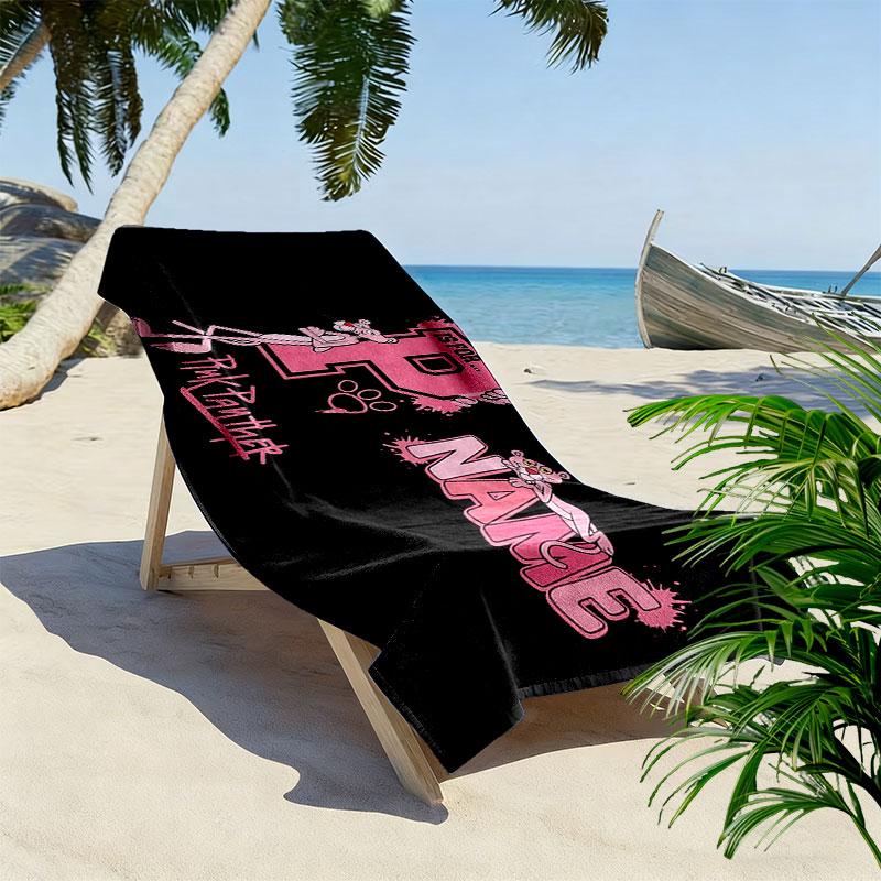 PINK PANTHER Print Beach Towel, Large Soft Quick Dry Towel for Beach Camping Swimming