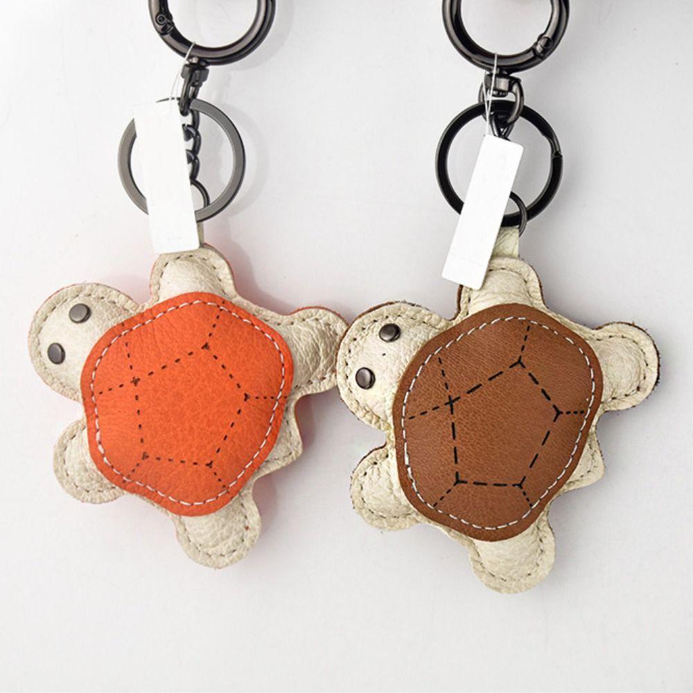 Hanger Pu Leather Key Chain DIY Bag Pendant Cute Leather Turtle Pendant Bag Ornament