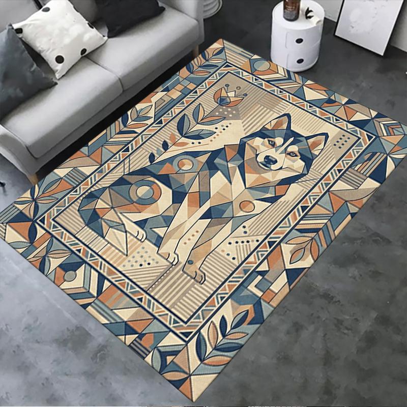 

2025 New Husky Dog Carpet Rug for Living Room Bedroom Home Sofa Decoration,Kids play Non-slip Floor Mat62 40x60cm( 15x23in )