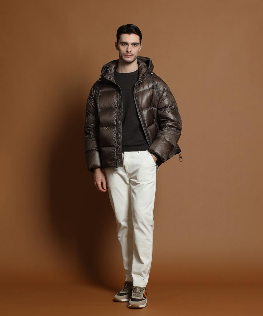 Panicale Brown Lightweight Duck Down Padded Jacket